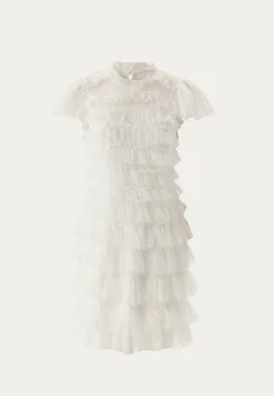 High Neck Tulle Frill Dress
