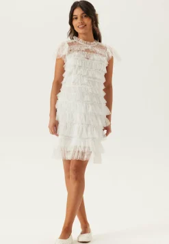 High Neck Tulle Frill Dress