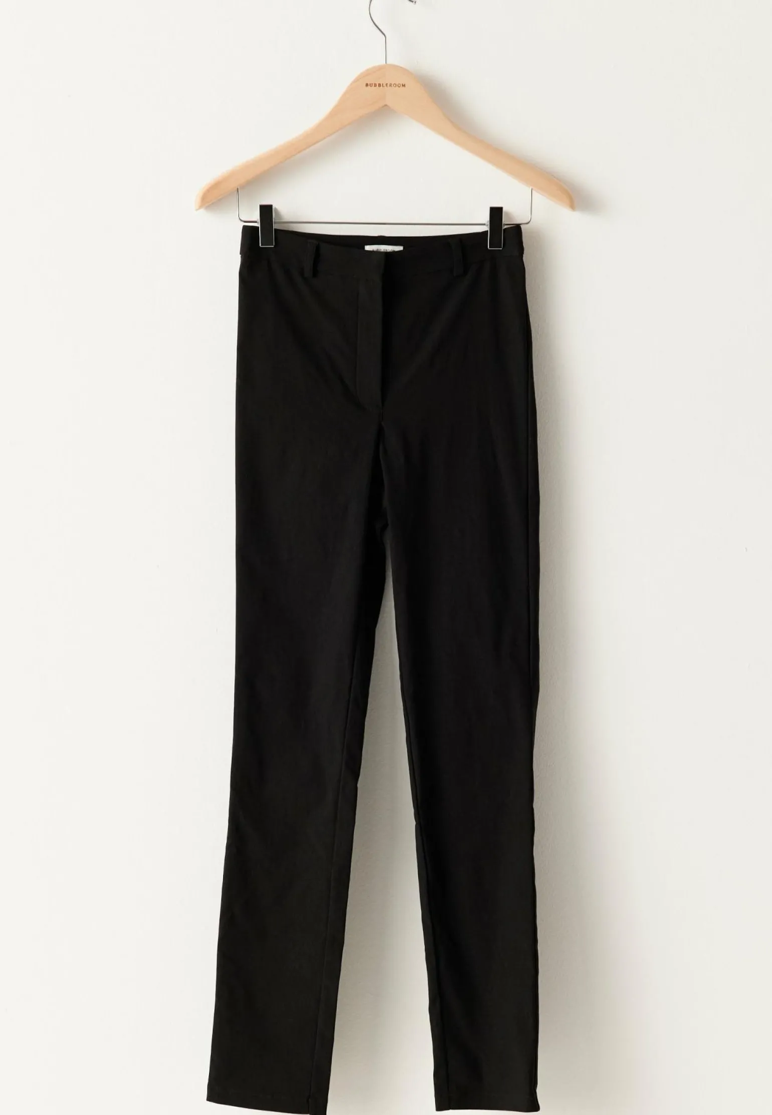 High Waist Stretchy Cropped Slit Trousers
