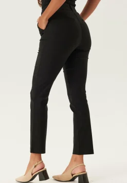 High Waist Stretchy Front Pocket Trousers