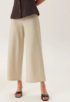 High Wide Cropped Trousers