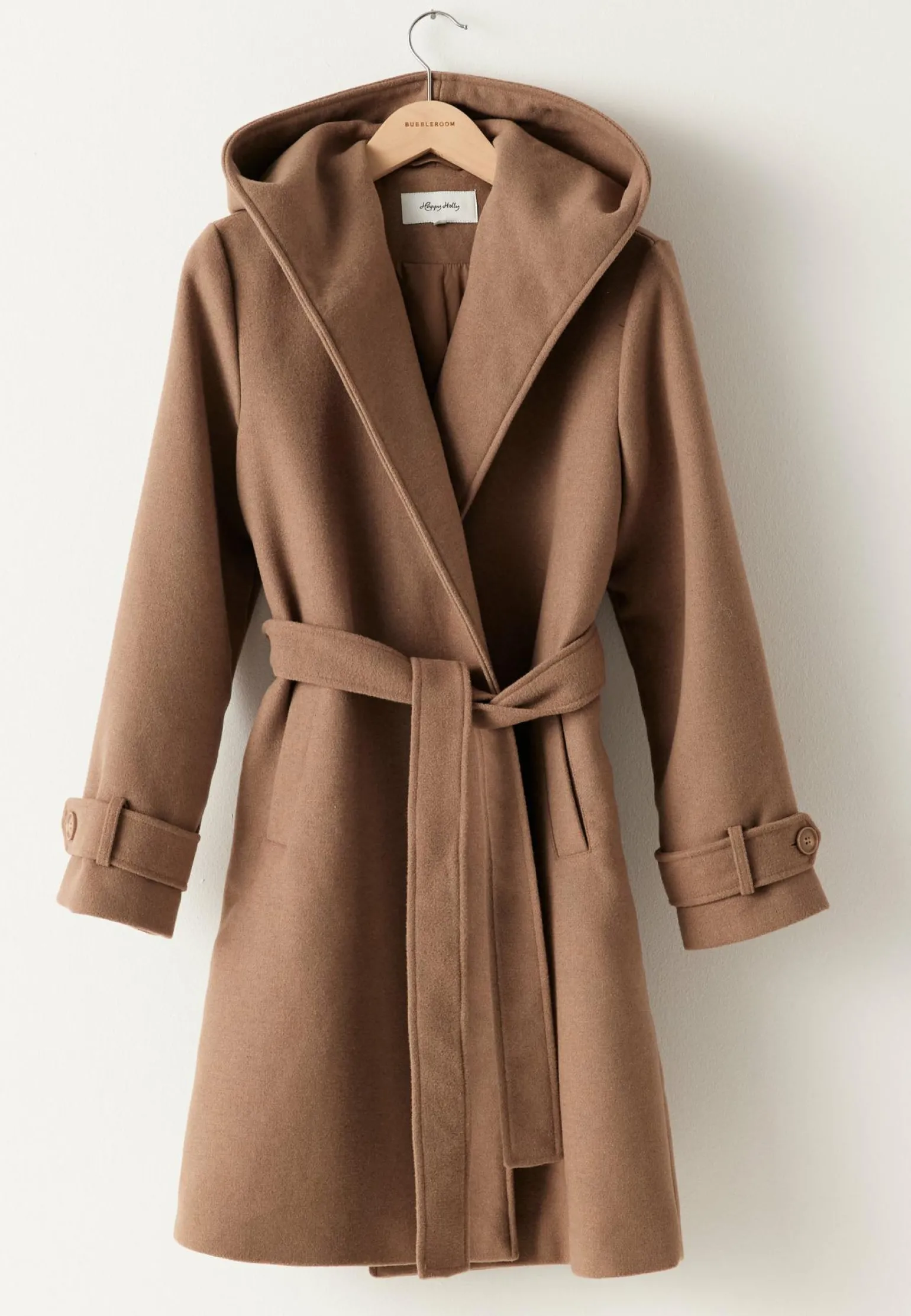 Hooded Wool Mix Coat