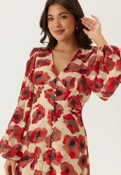 Jacquard Chiffon Midi Dress