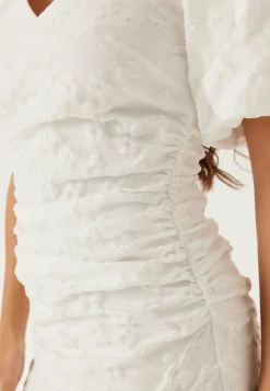 Jacquard Flounce Short Dress