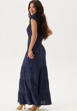 Jersey Broderie Anglaise Maxi Dress