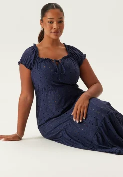 Jersey Broderie Anglaise Maxi Dress
