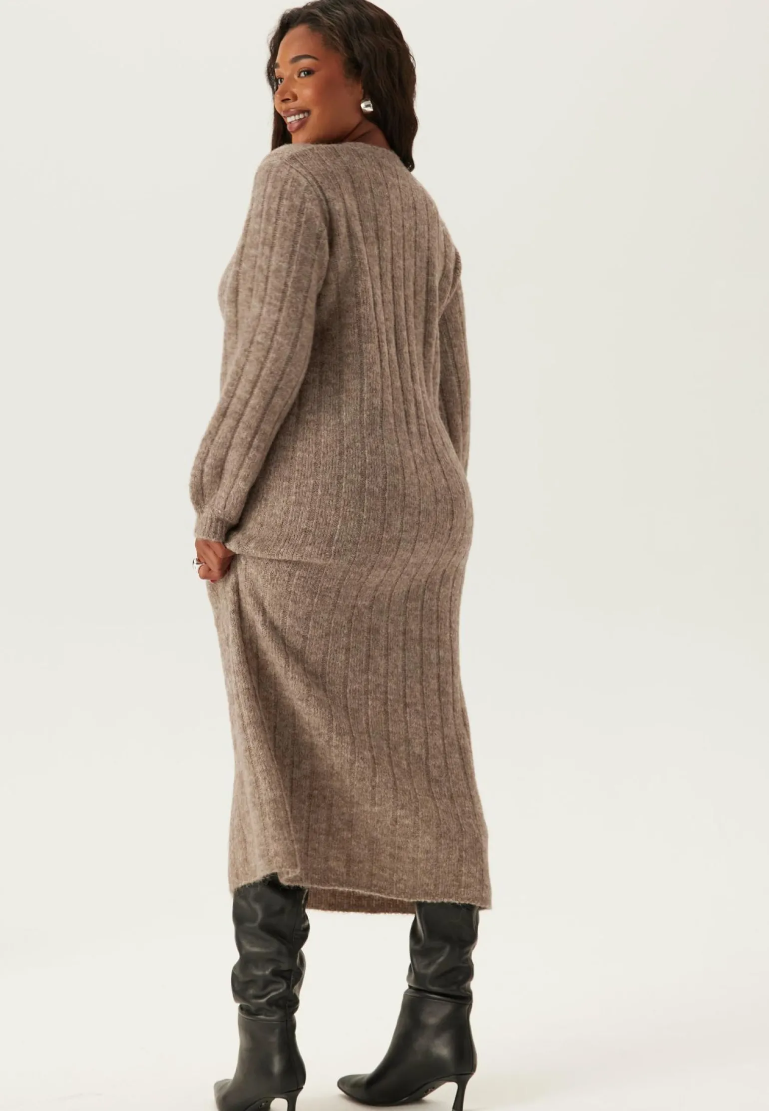 Knitted Cardigan Dress
