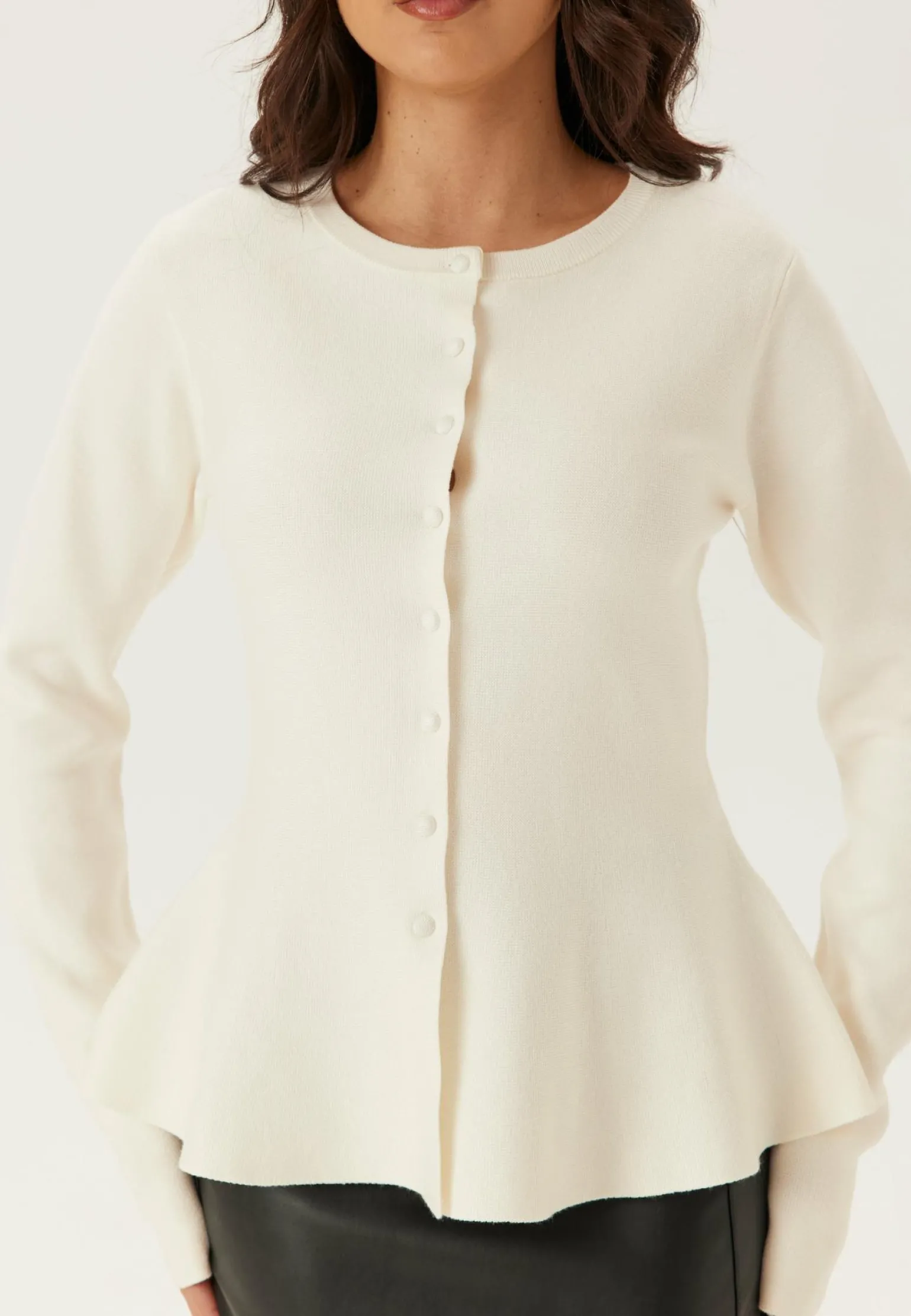 Knitted Peplum Cardigan