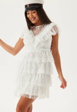 Lace Frill Short Dress