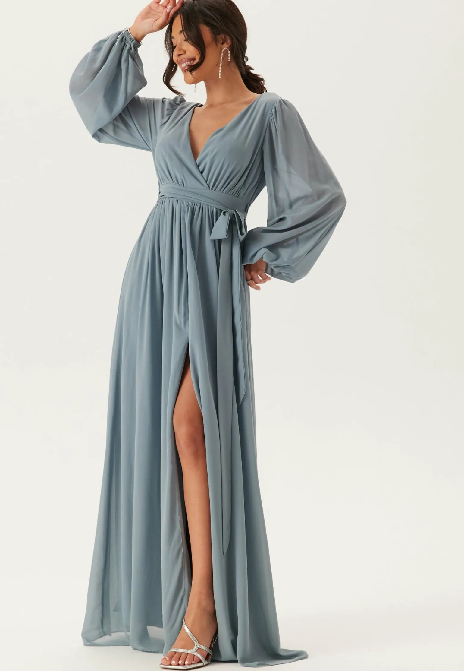 Long Sleeve Chiffon Dress