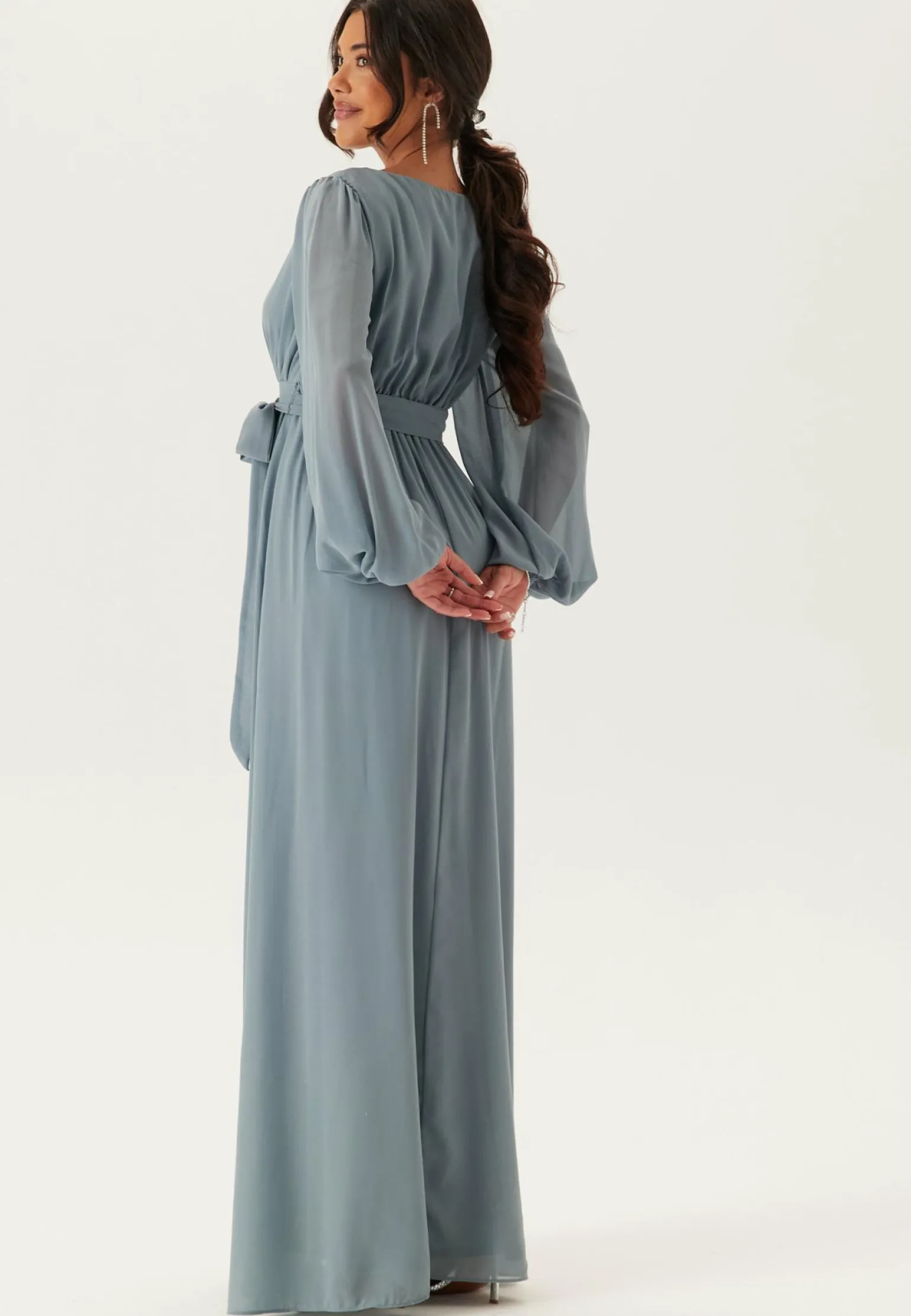 Long Sleeve Chiffon Dress