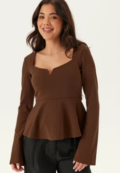 Long Sleeve Peplum Top