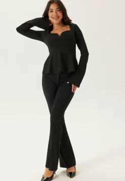 Long Sleeve Peplum Top