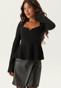 Long Sleeve Peplum Top
