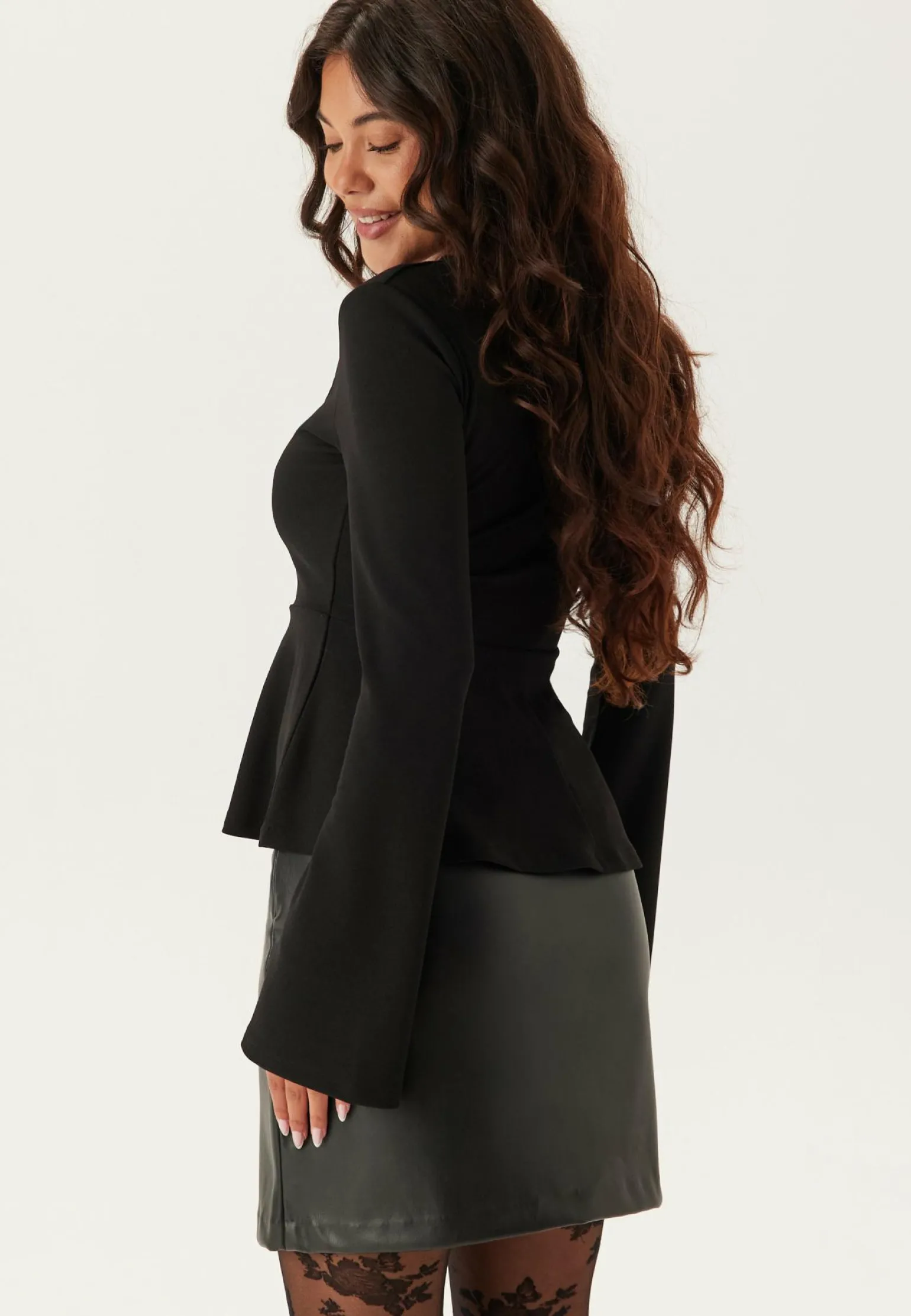 Long Sleeve Peplum Top