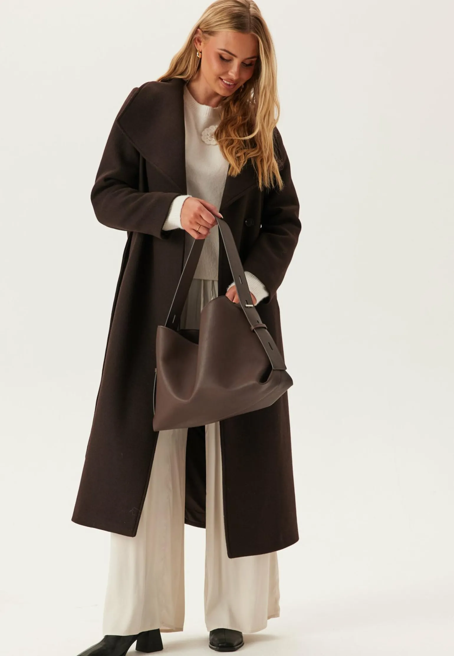 Long Wool Blend Coat