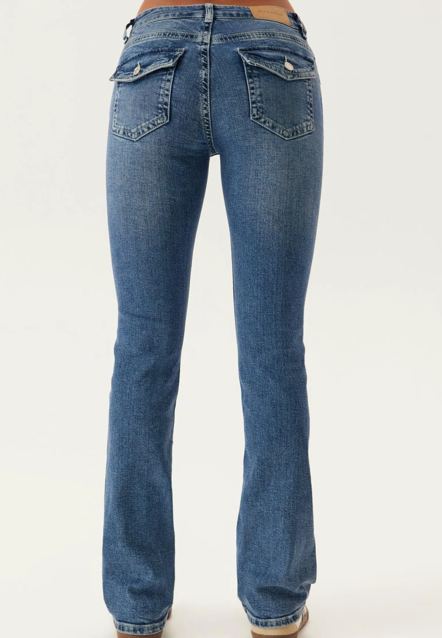 Low Bootcut Flap Jeans