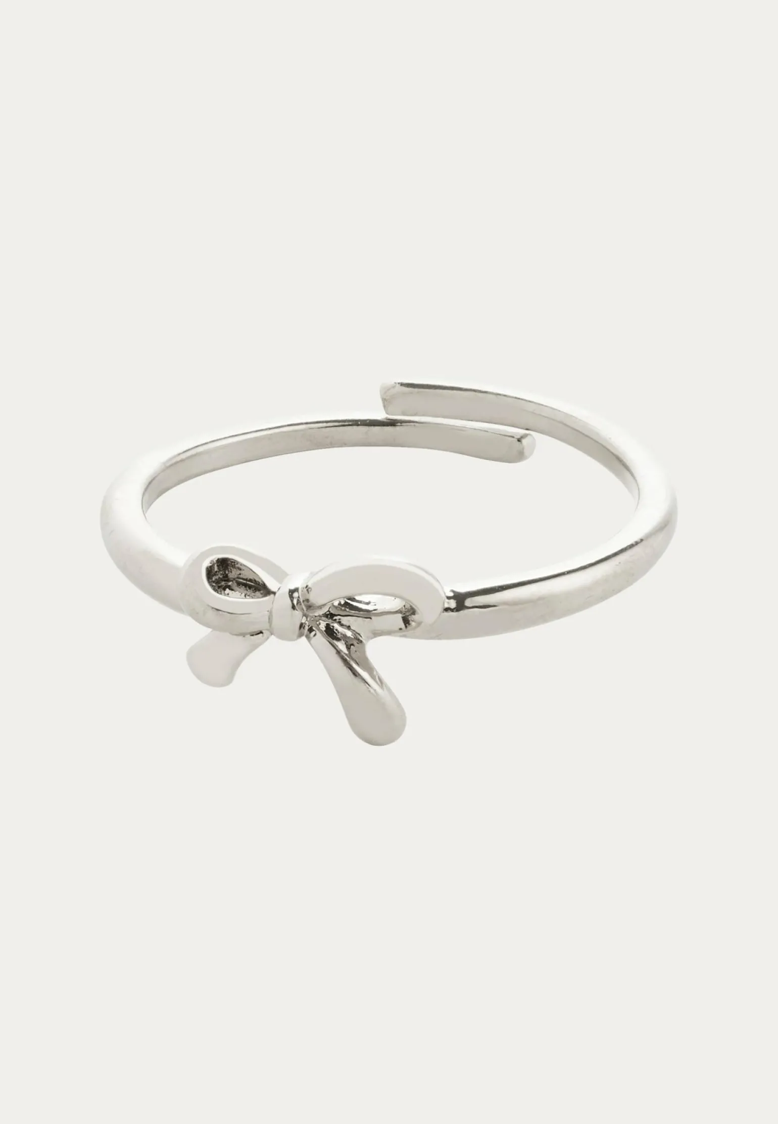 Lulu Bow Stack Ring Silver-pla