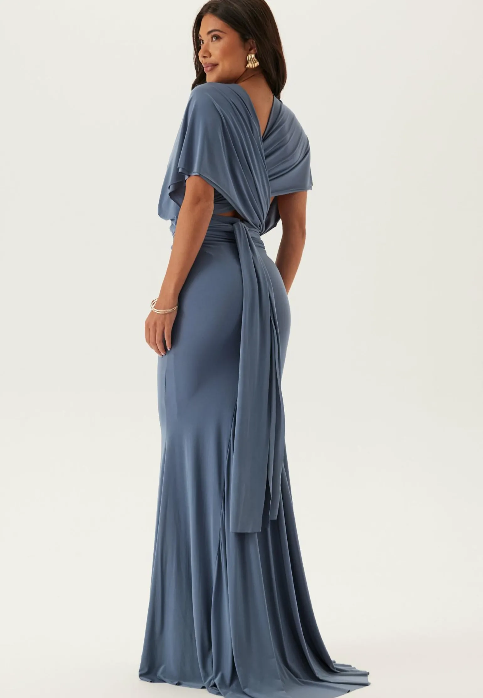 Multi Tie Fishtail Maxi Dress