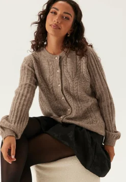 Objflora Re Ls Knit Button Cardigan