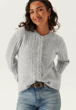 Objflora Re Ls Knit Button Cardigan