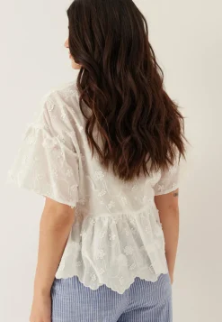 Objlora S/S RE V-NECK TOP