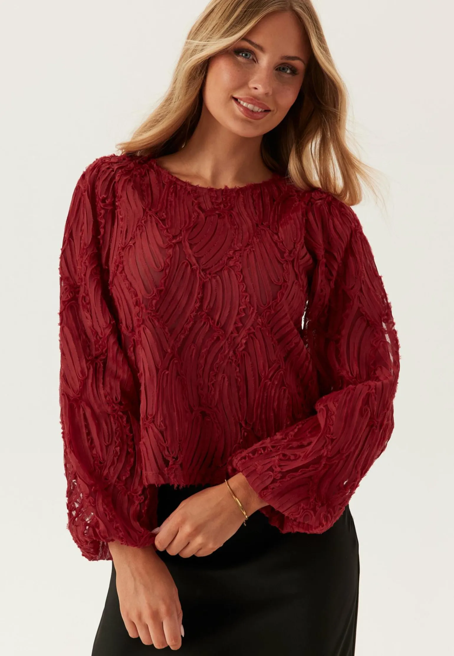 Objlucie L/S RE O-NECK TOP