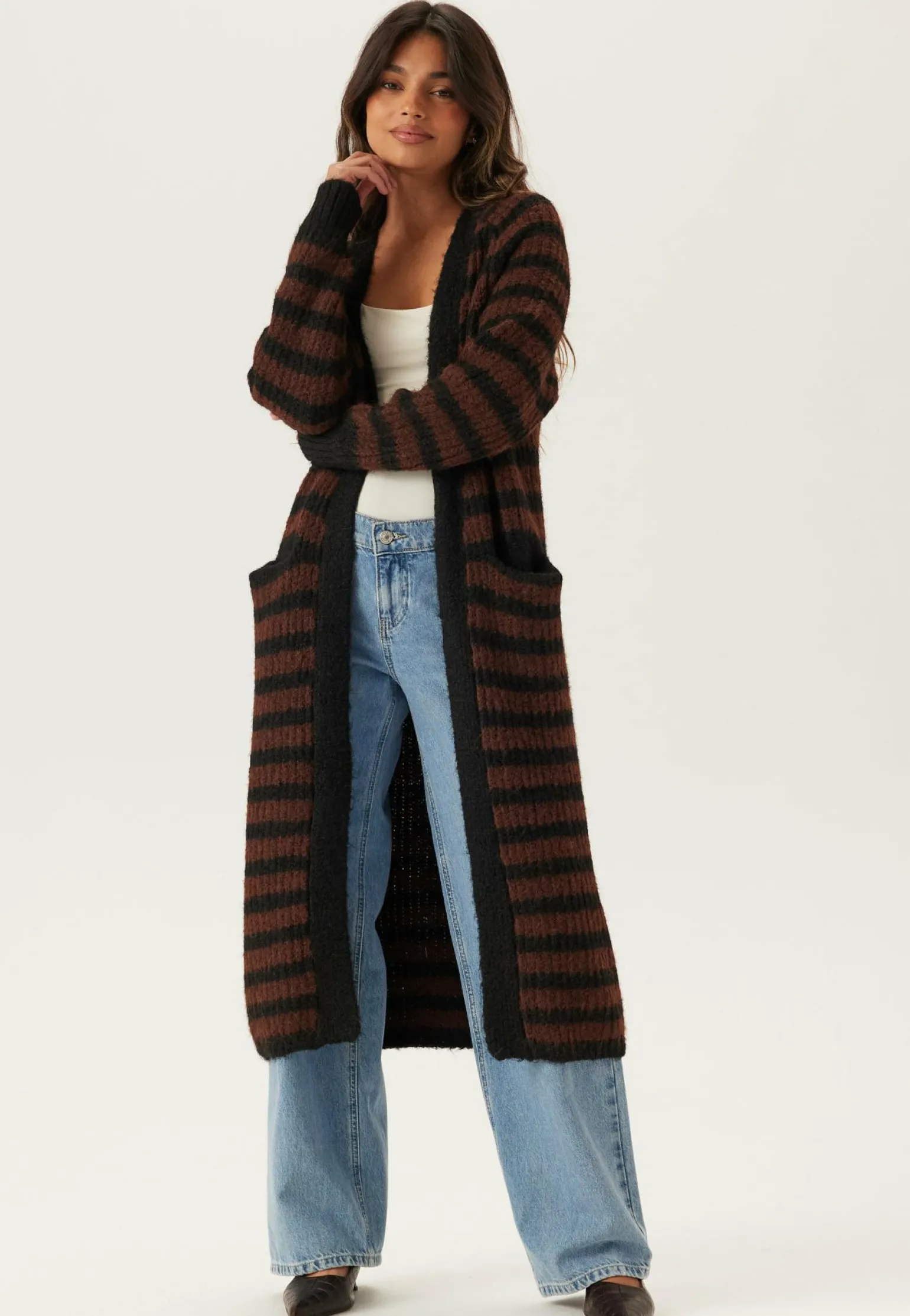 Objmilu Ls Lo Long Knit Cardig