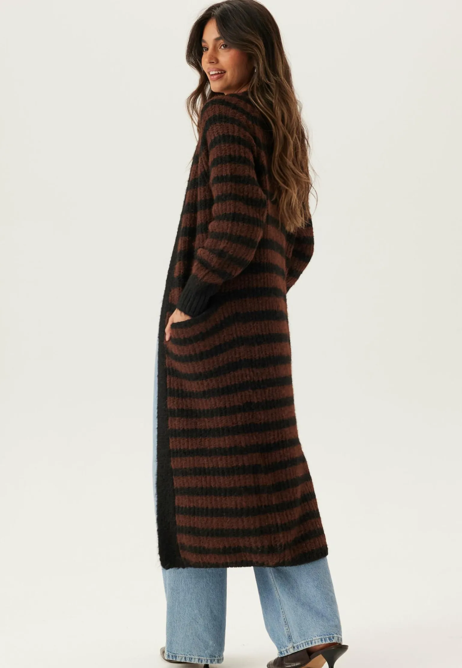 Objmilu Ls Lo Long Knit Cardig