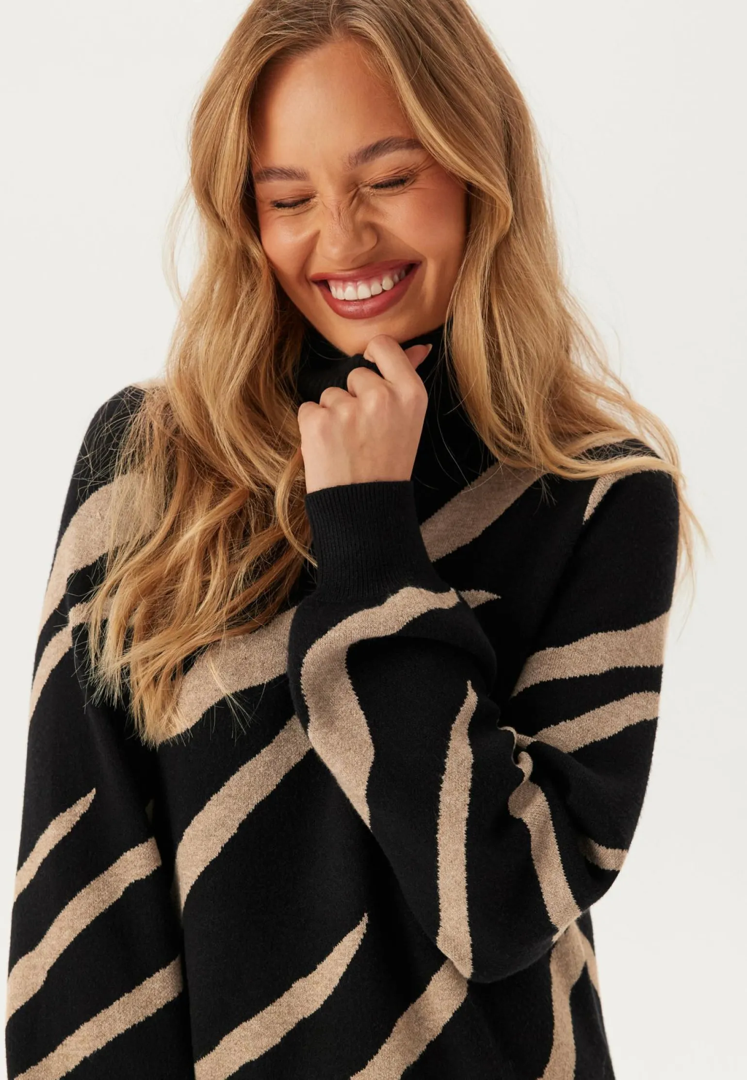 Objray L/S Knit Rollneck Dress
