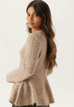 Objsaggia Re Ls Peplum Knit Ca