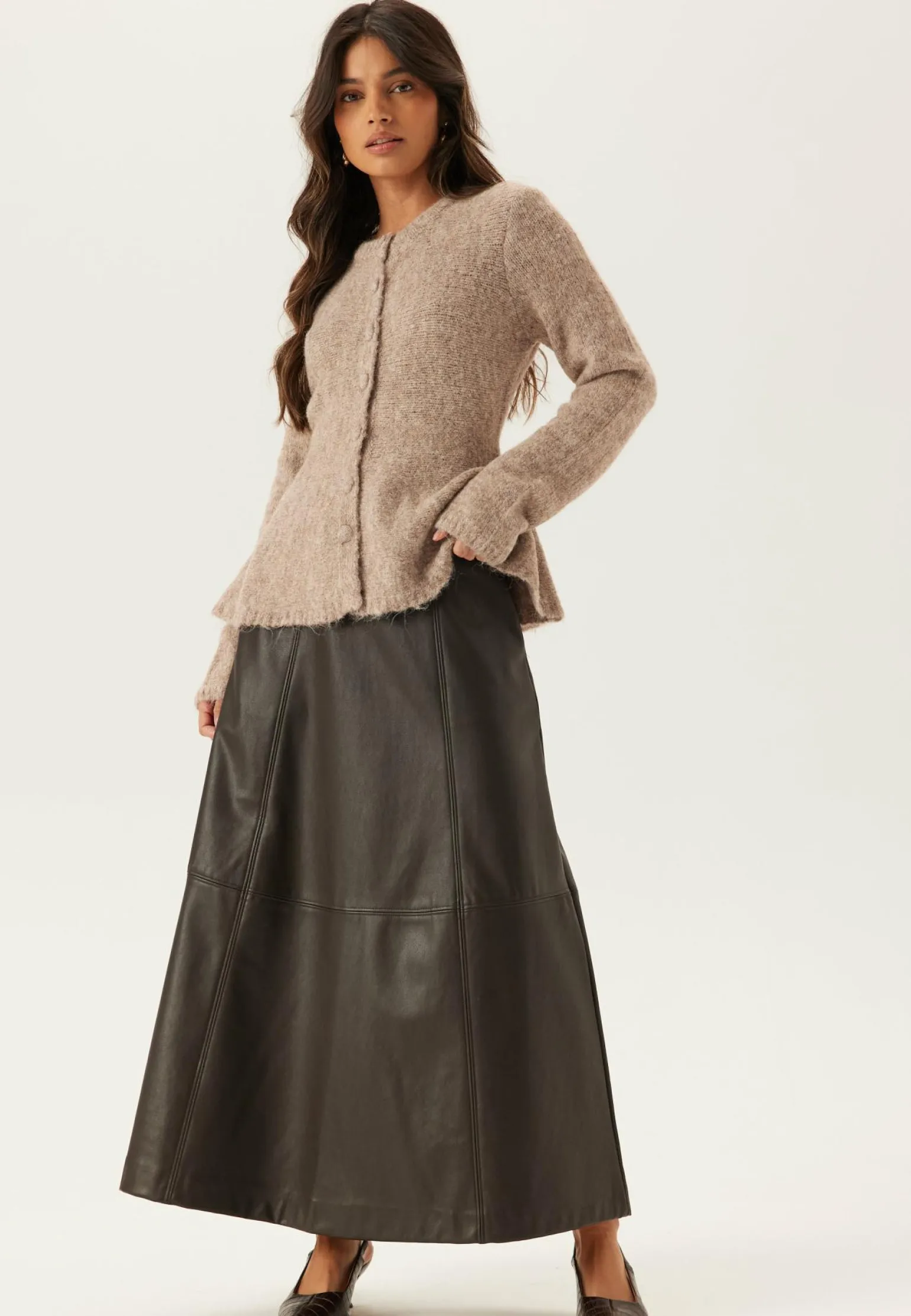 Objsaggia Re Ls Peplum Knit Ca