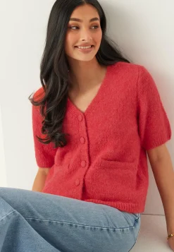 Objsaggia Re Ss V-neck Knit Cardigan