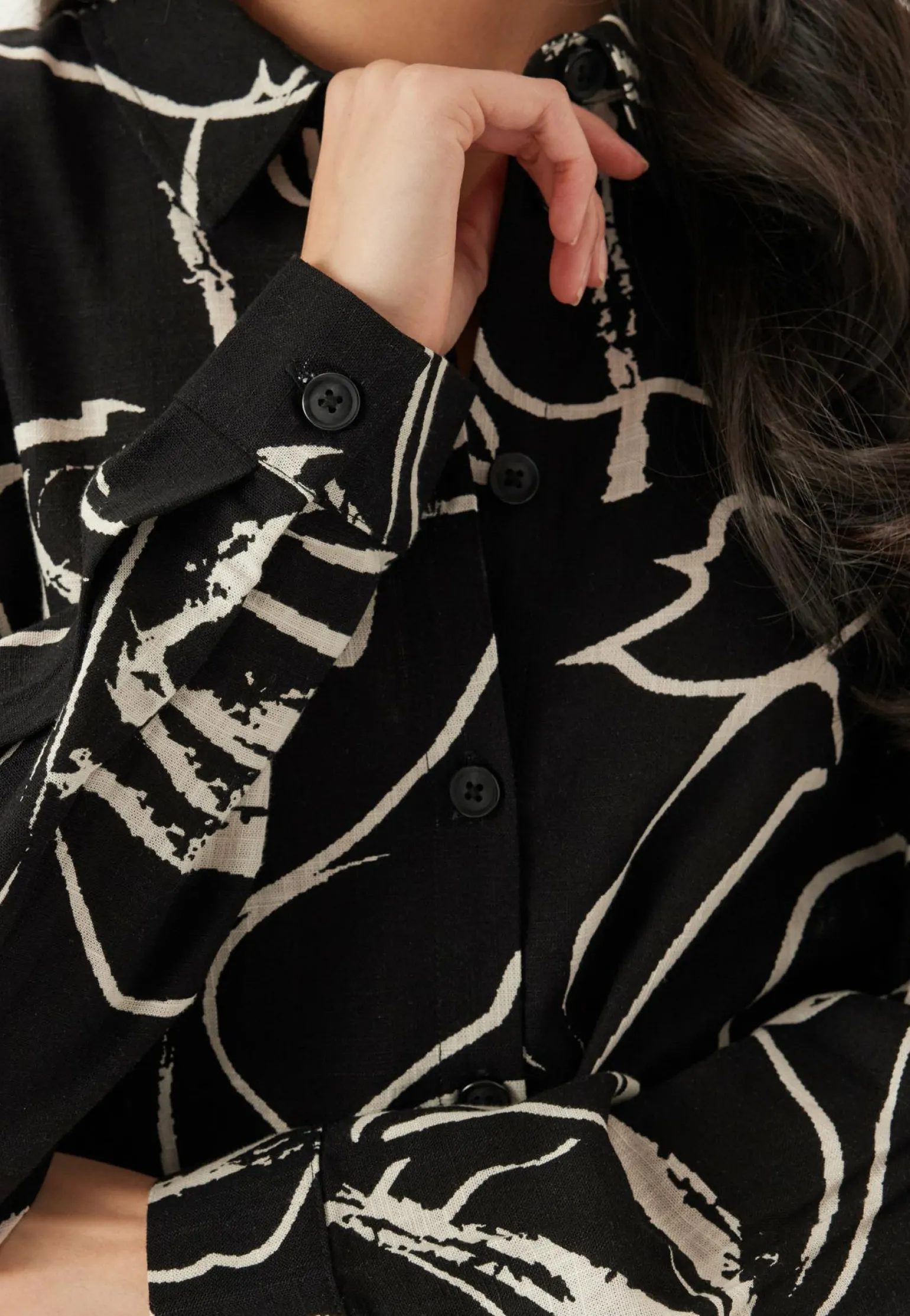 Objsanne L/S SHIRT AOP SHIRT