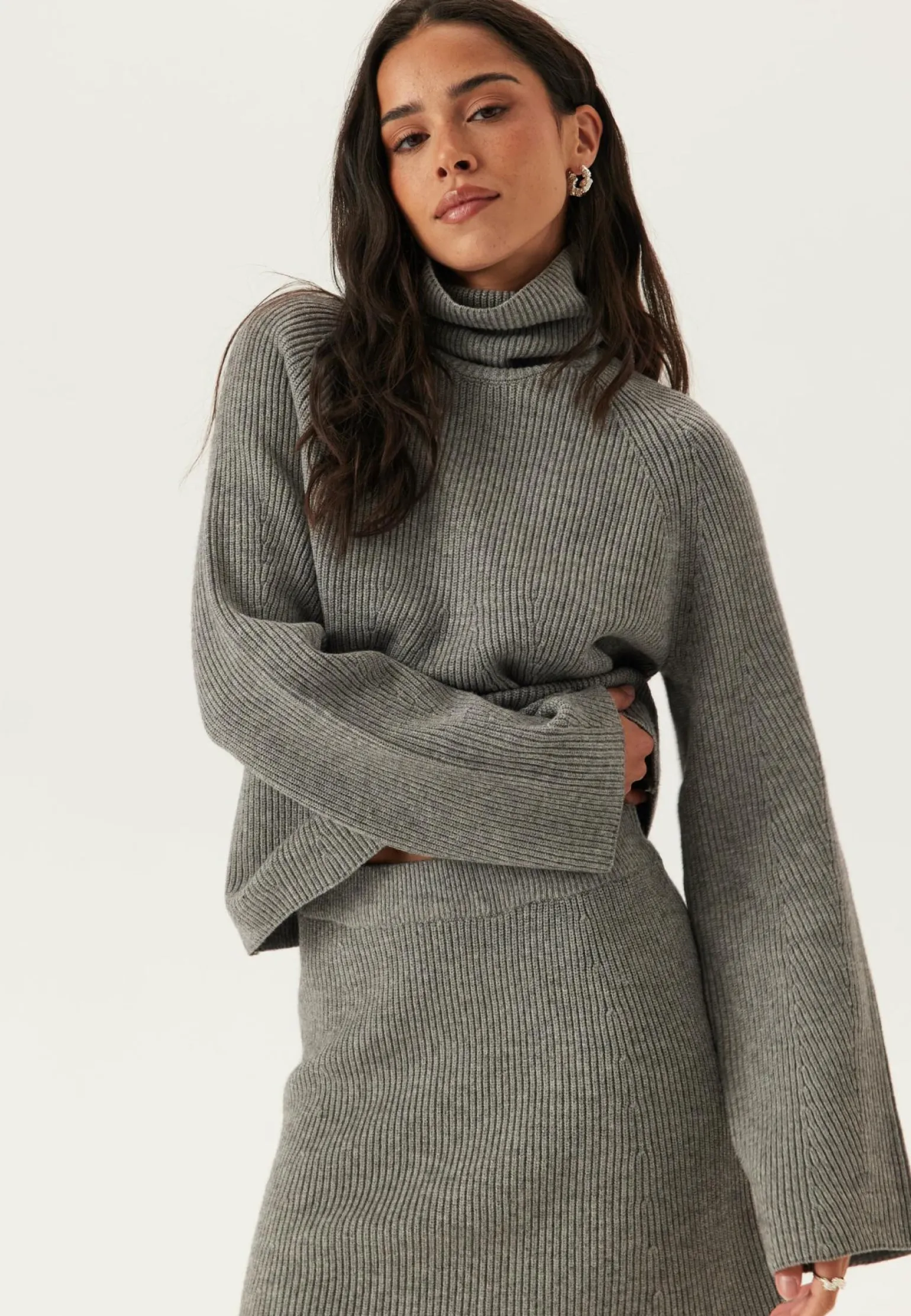 Objviola Ls Lo Rollneck Knit