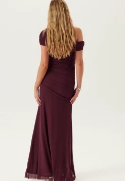 Off Shoulder Mesh Gown