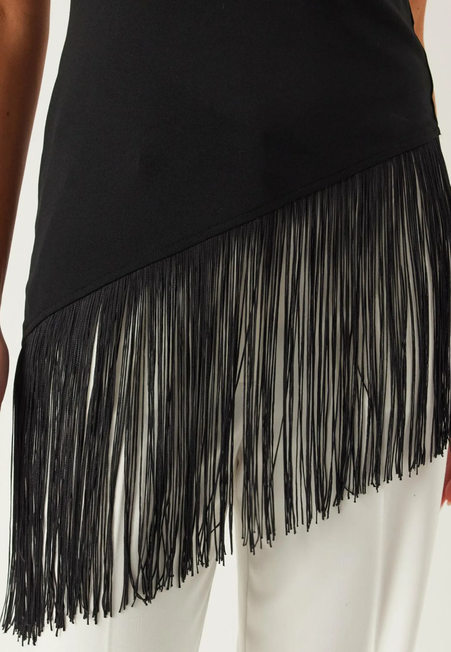One Shoulder Fringe Top