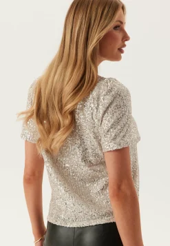 Onlana S/S LOOSE SEQUINS TOP