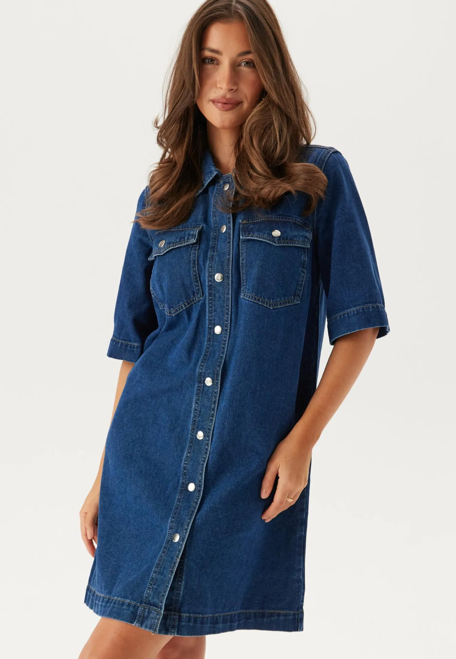 Onlbelle S/S BUTTON DRESS DNM