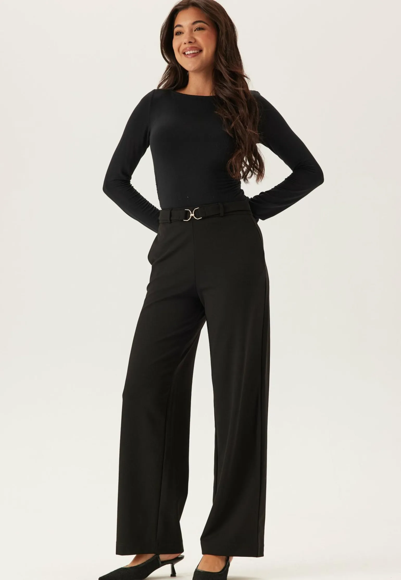 Onlgala Life Hw Belt Wide Pant