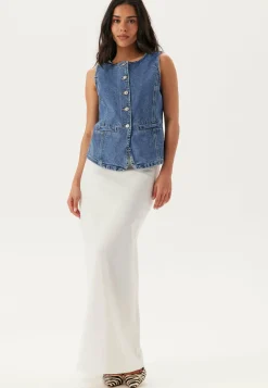 Onlgiulina S/L BUTTON VEST DNM