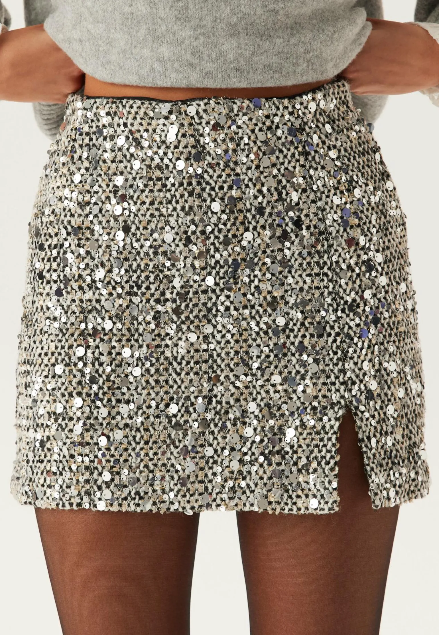 Onlglamour Mw Boucle Sequin Skirt