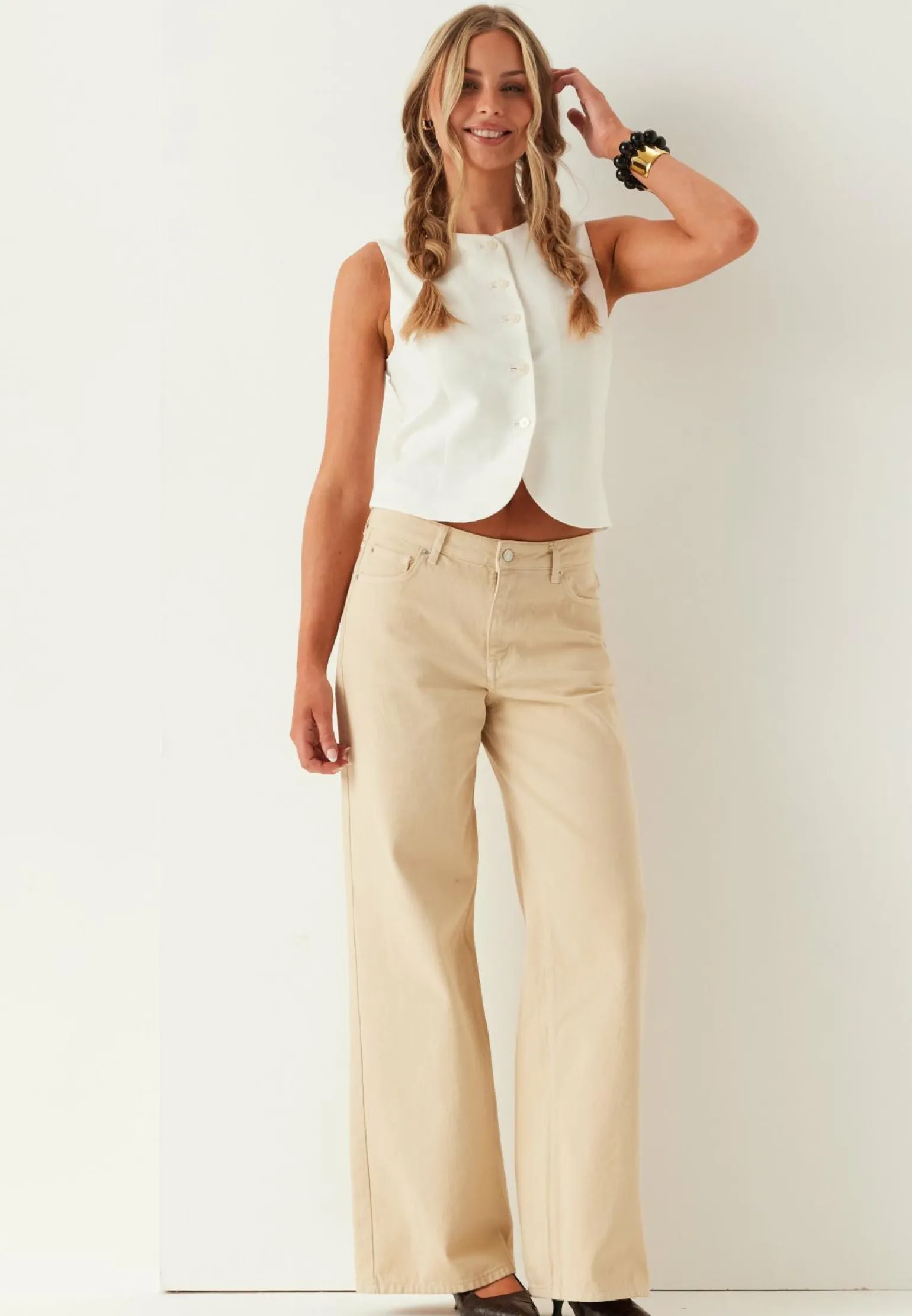 Onlgoa S/L LINEN BL WAISTCOAT