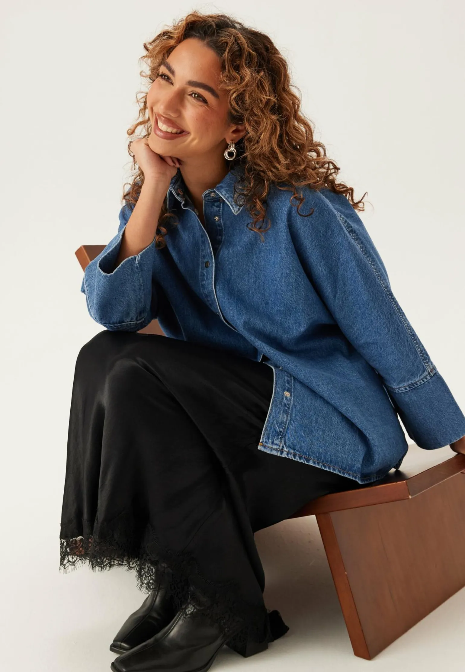Onlgrace 3/4 DNM SHIRT