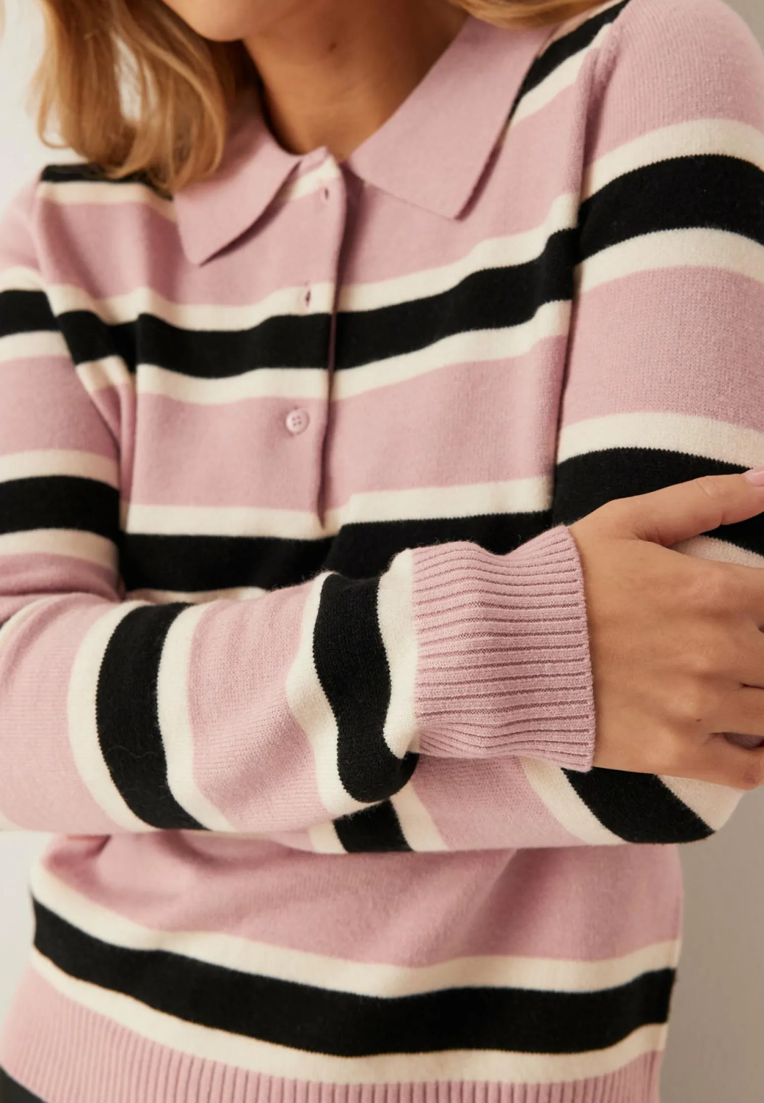 Onllondon Ls Stripe Polo Cc Kn