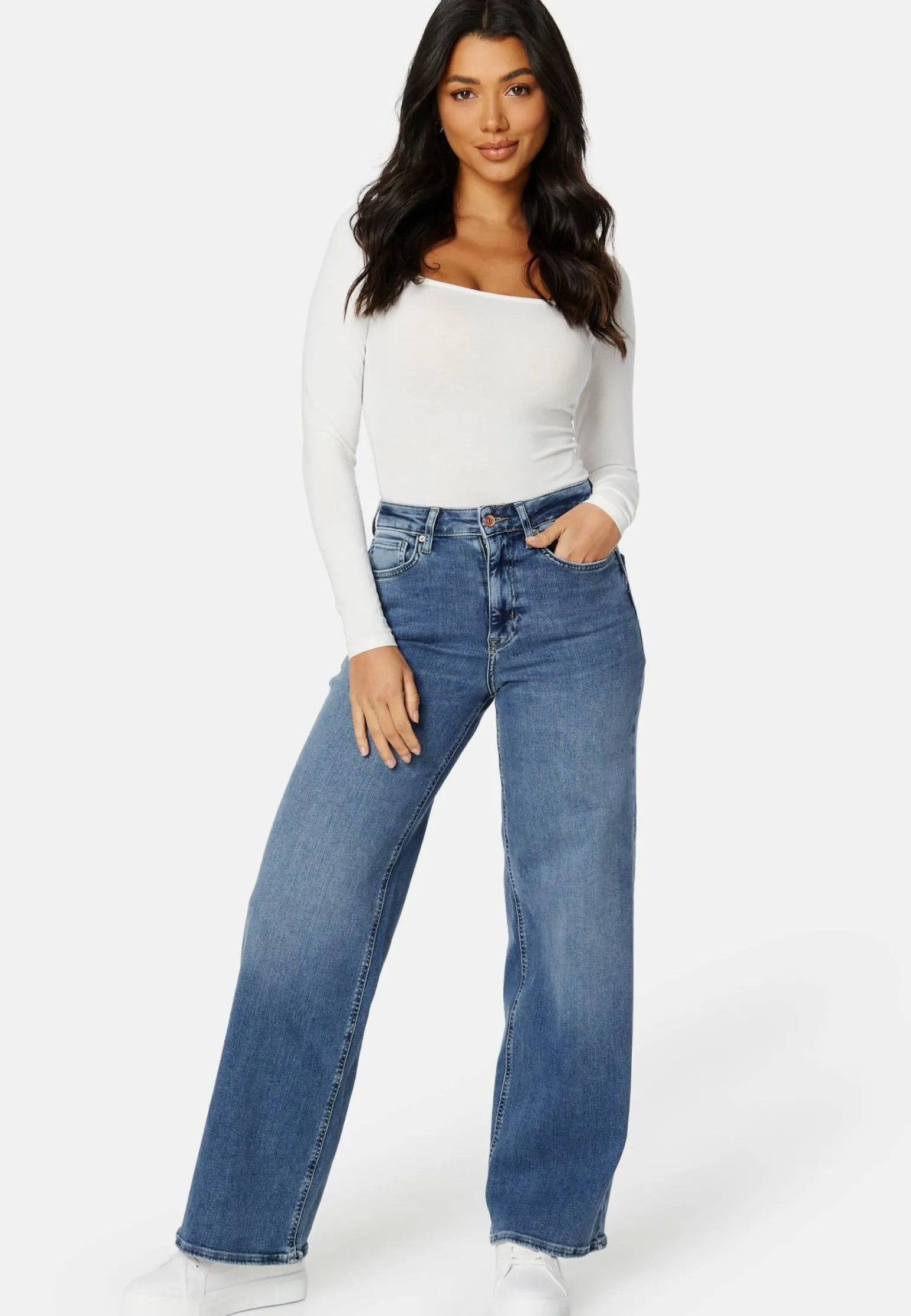Onlmadison Blush HW Wide Denim