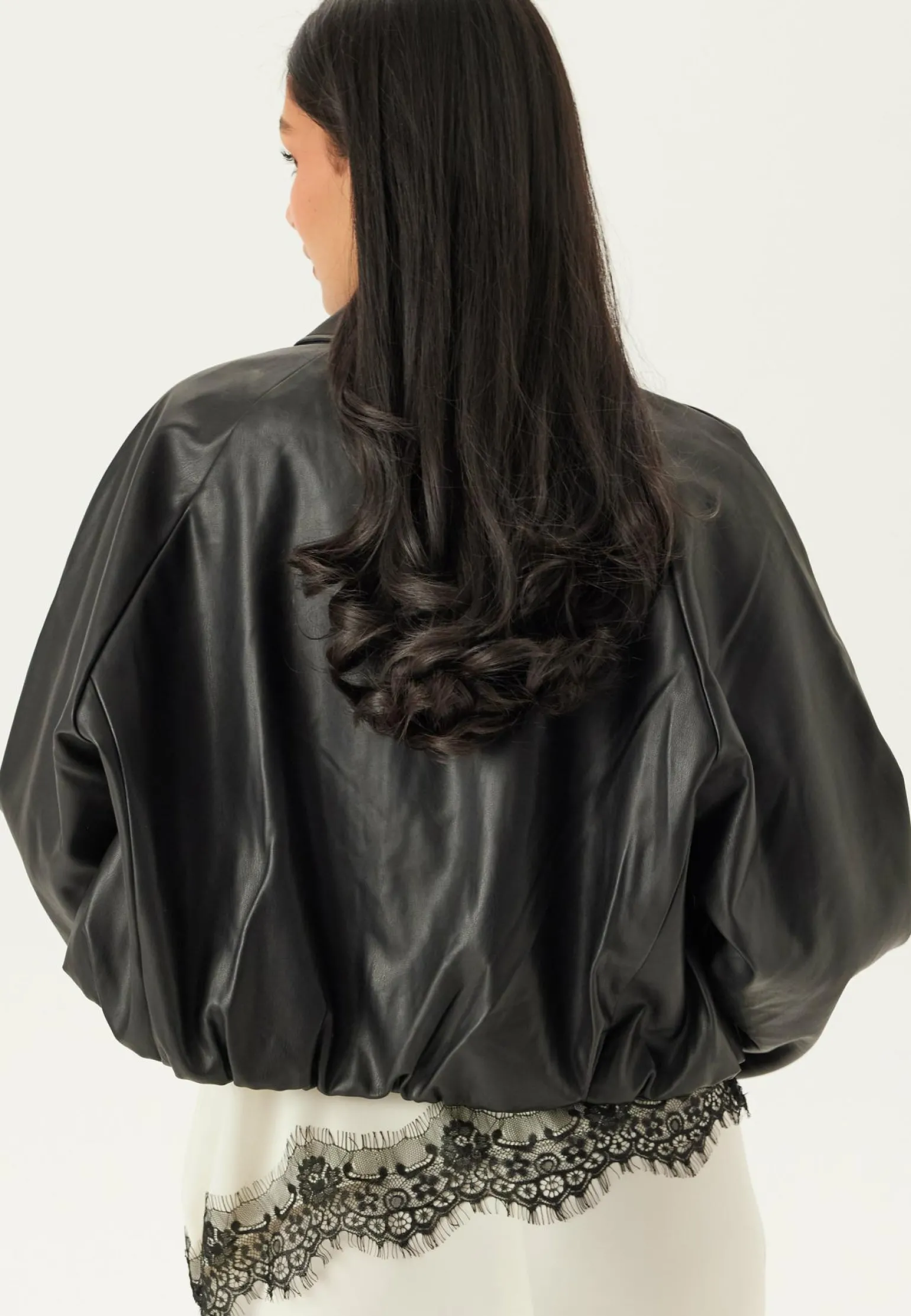 Onlsaramy Faux Leather Bomber