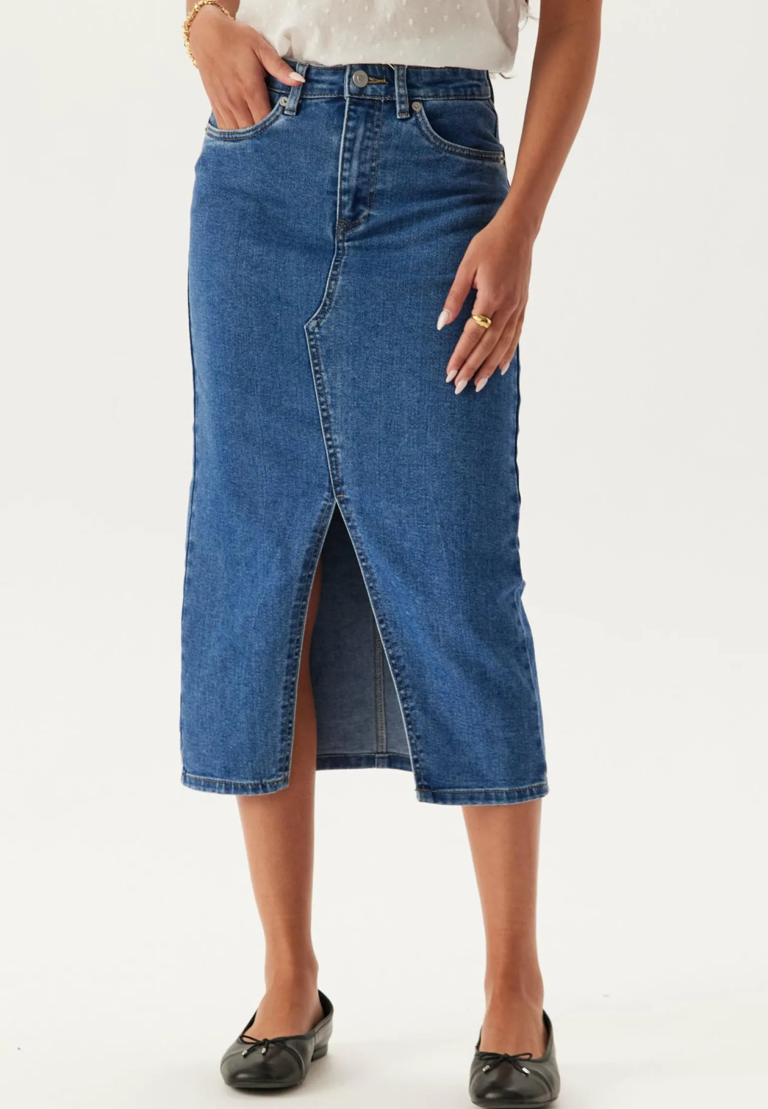 Onlsiri Front Slit Skirt Dnm