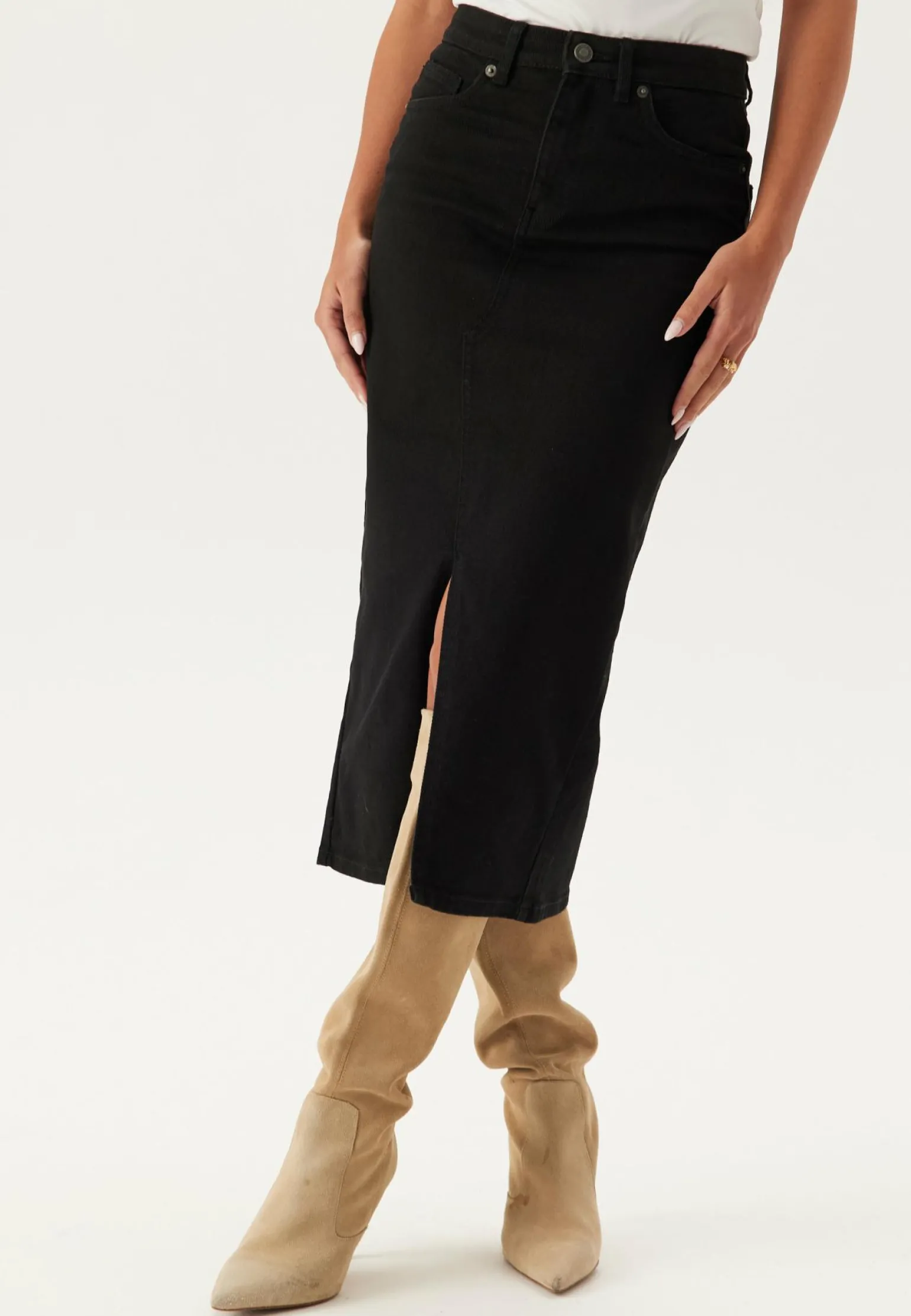 Onlsiri Front Slit Skirt Dnm