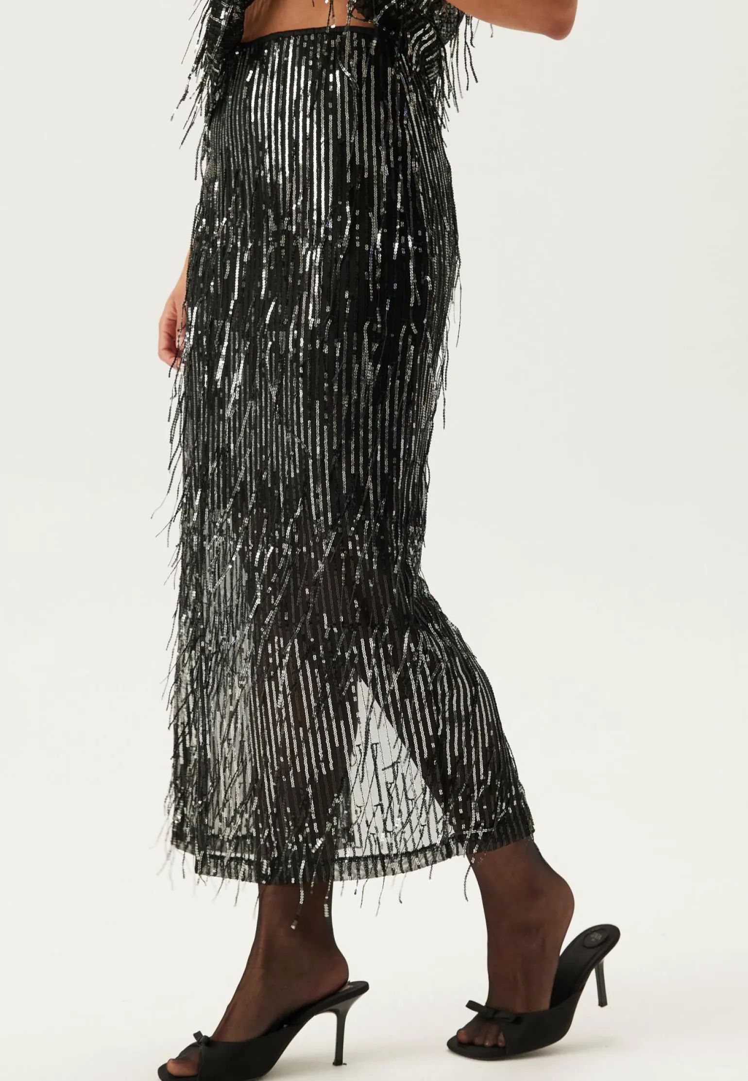 Onlspacy Hw Long Sequins Skirt
